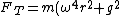 F_T=m(\omega^4 r^2+g^2)^{1/2}